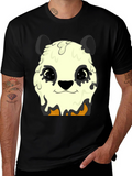 Melting Panda Graphic Tee - Trendy Animal Print Shirt