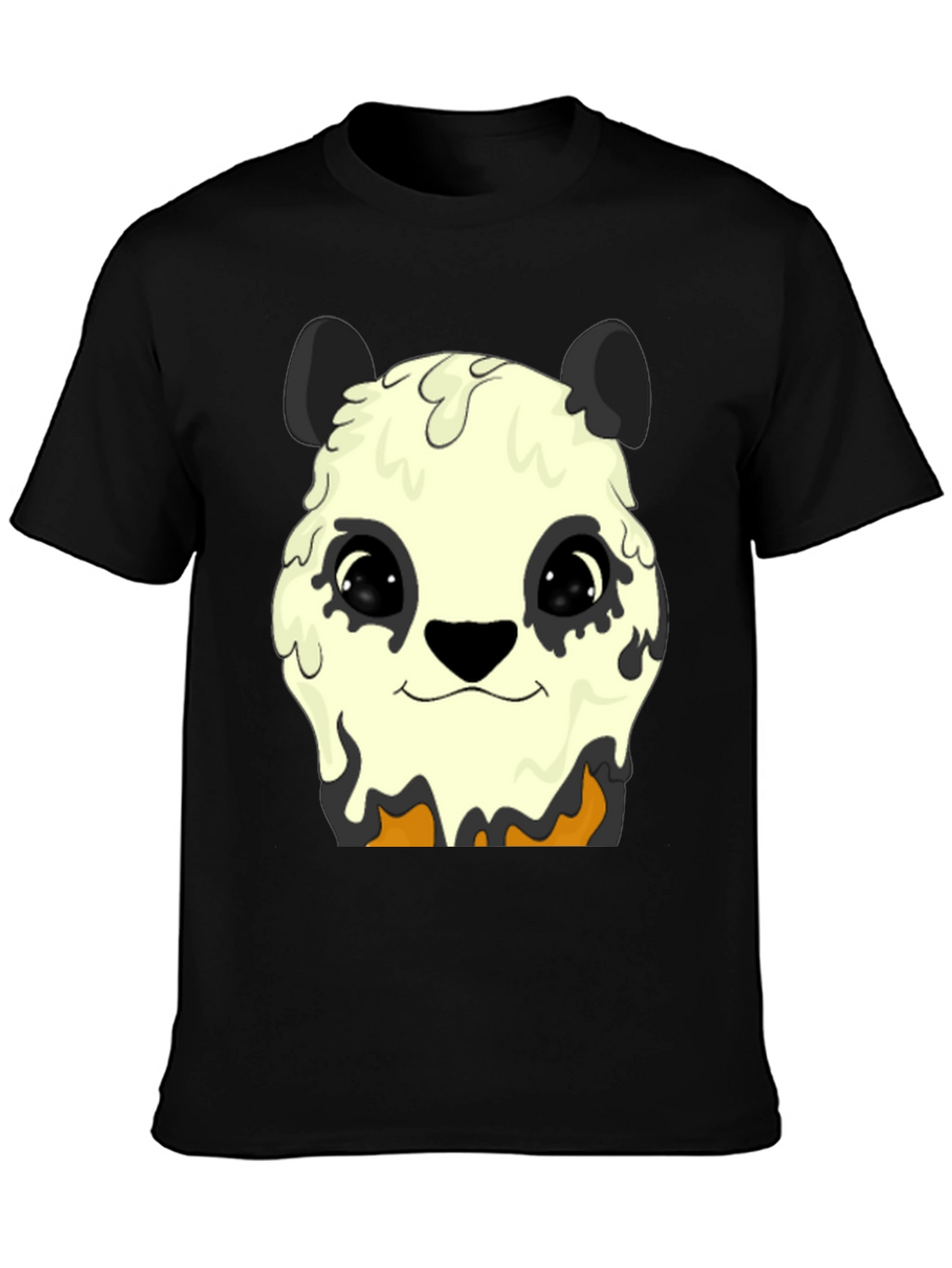Melting Panda Graphic Tee - Trendy Animal Print Shirt