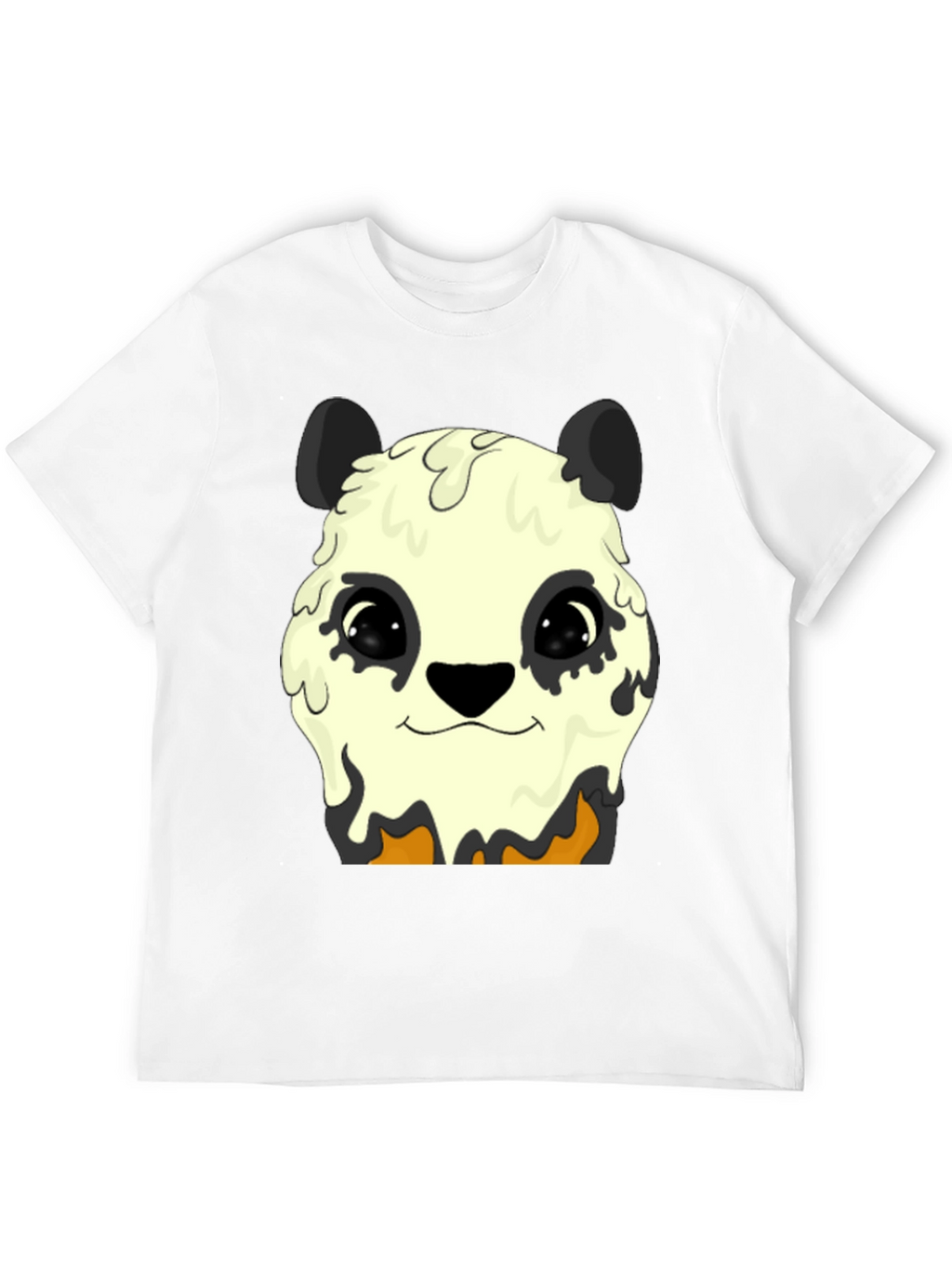 Melting Panda Graphic Tee - Trendy Animal Print Shirt
