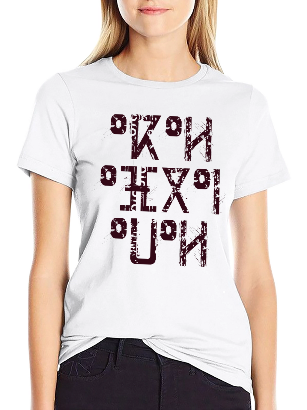Black Graphic T-Shirt: PUSH Design