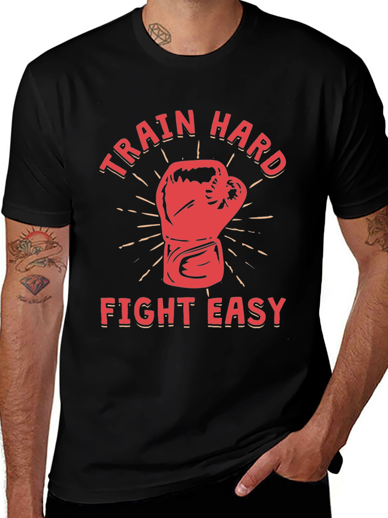 Train Hard Fight Easy Graphic Tee
