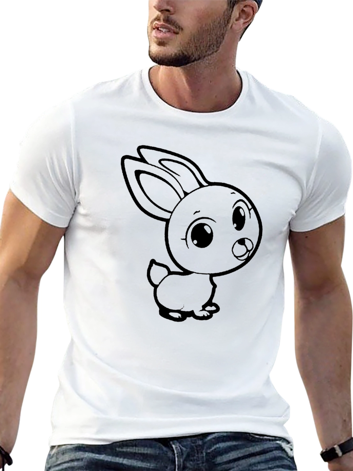 Cute Bunny Graphic T-Shirt - Soft & Stylish