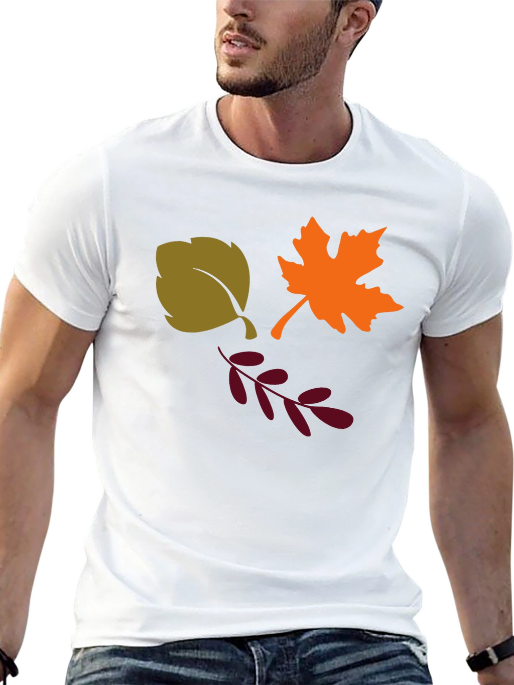 Autumn Leaves Graphic Tee - Black