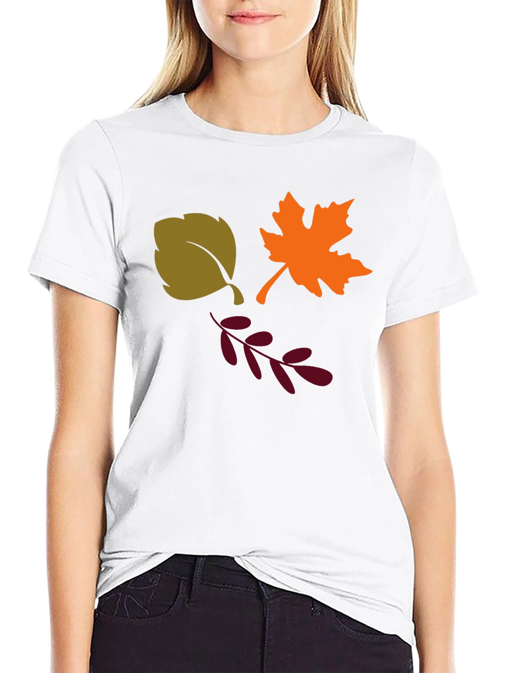 Autumn Leaves Graphic Tee - Black
