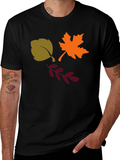 Autumn Leaves Graphic Tee - Black