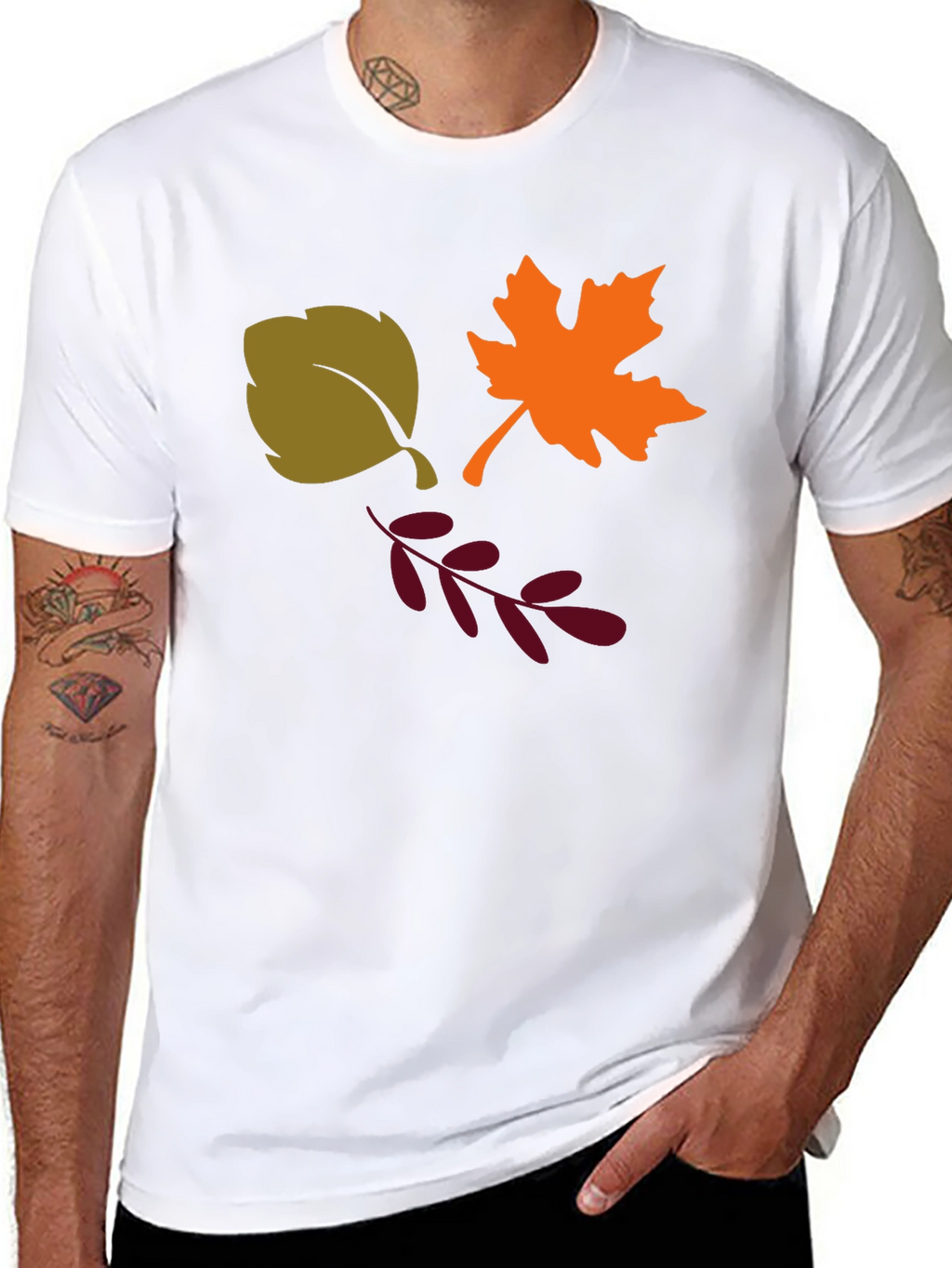 Autumn Leaves Graphic Tee - Black