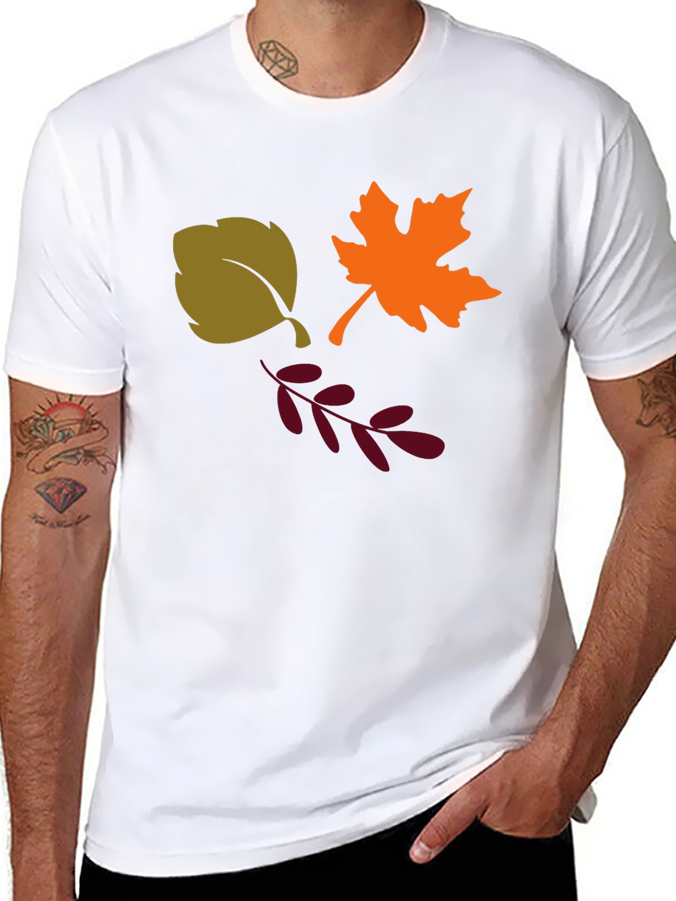 Autumn Leaves Graphic Tee - Black