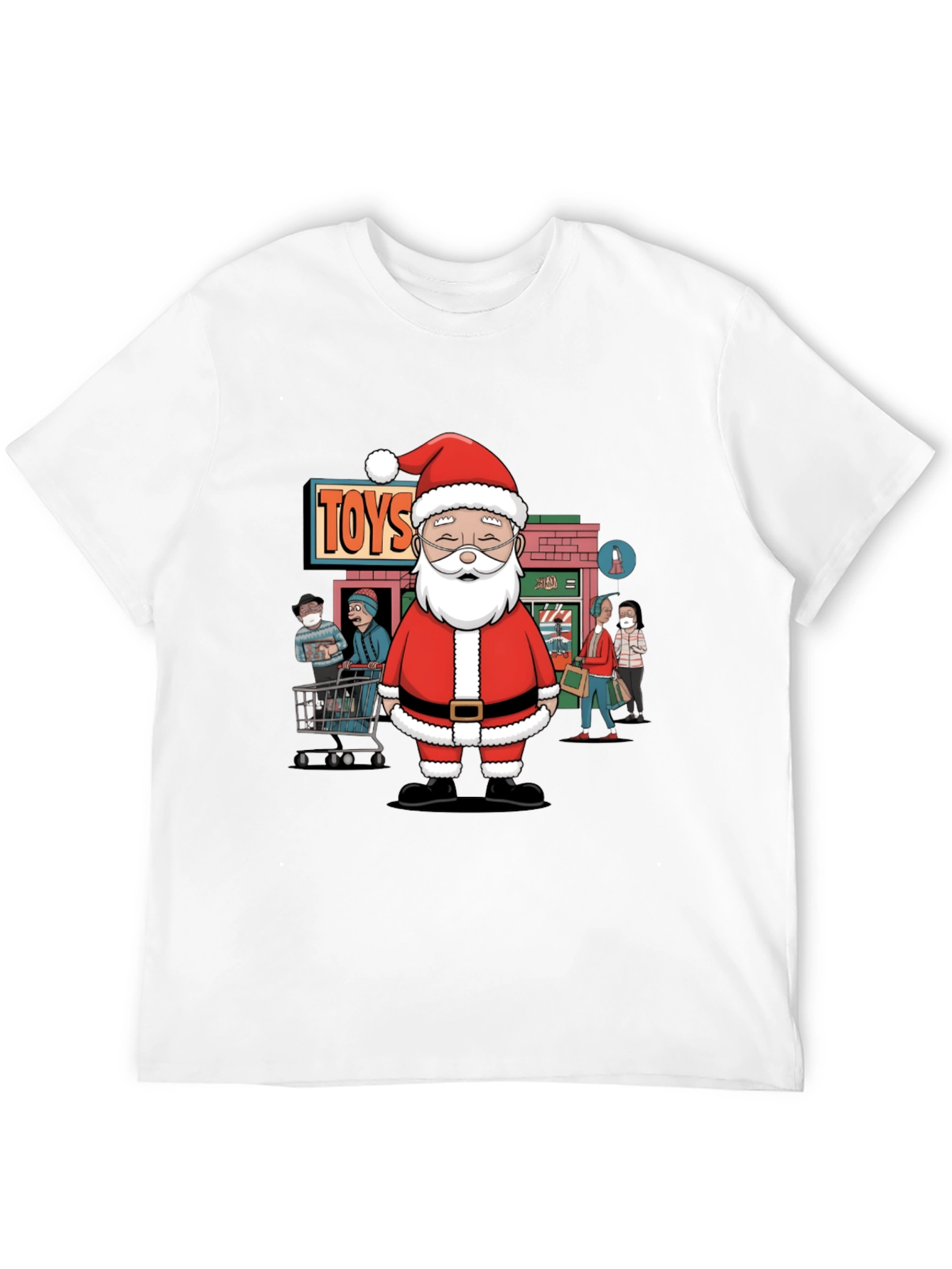 Santa Toyshop T-Shirt - Holiday Shopping Tee