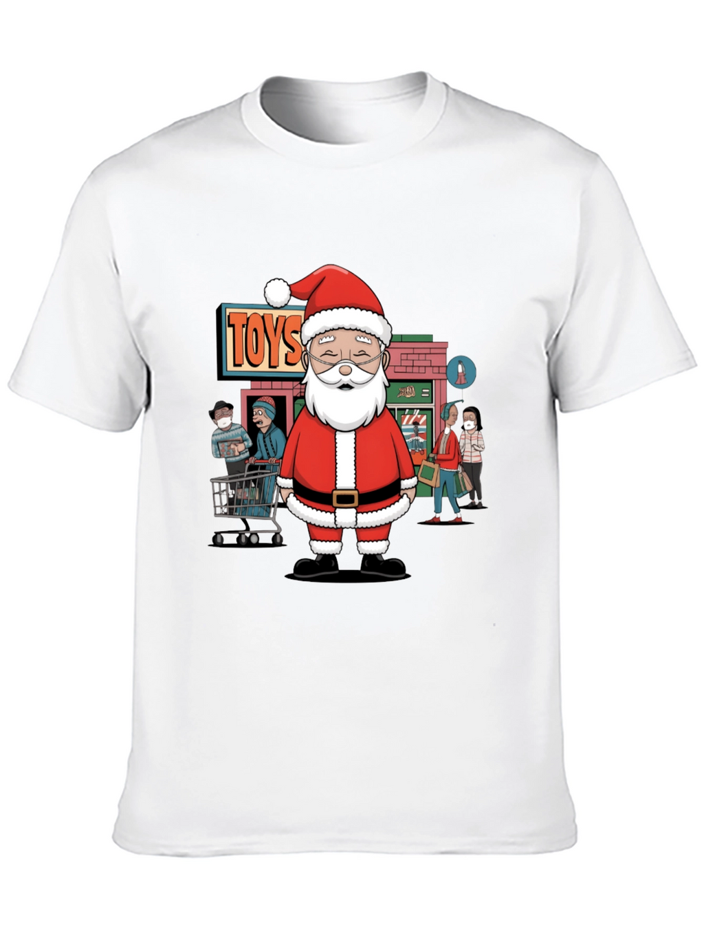 Santa Toyshop T-Shirt - Holiday Shopping Tee