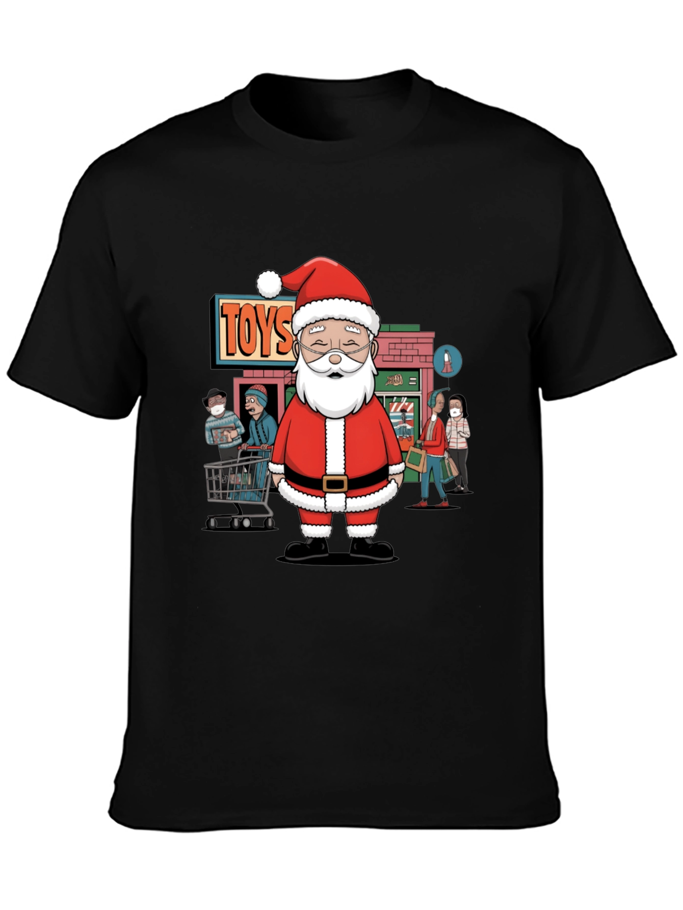 Santa Toyshop T-Shirt - Holiday Shopping Tee