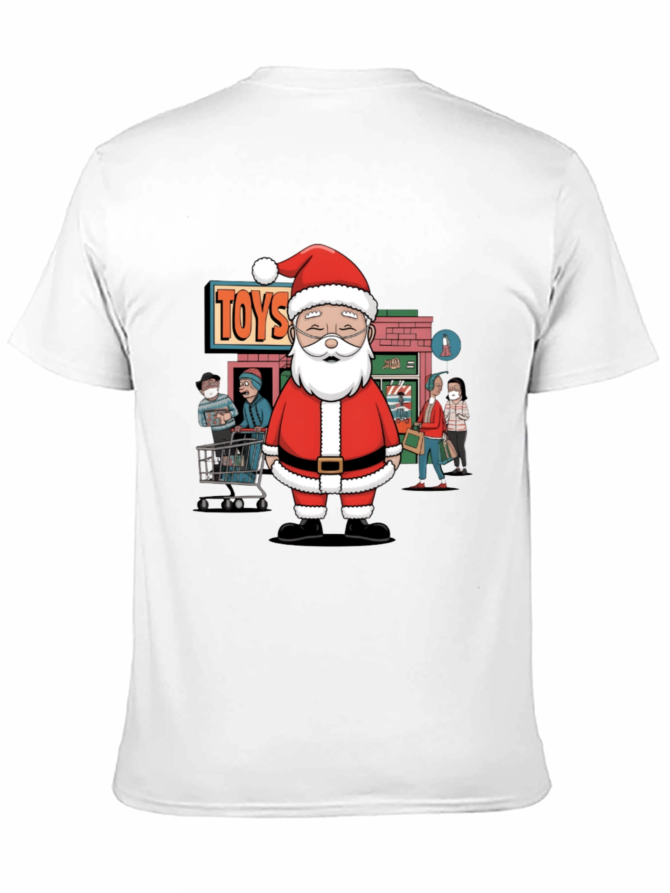 Santa Toyshop T-Shirt - Holiday Shopping Tee