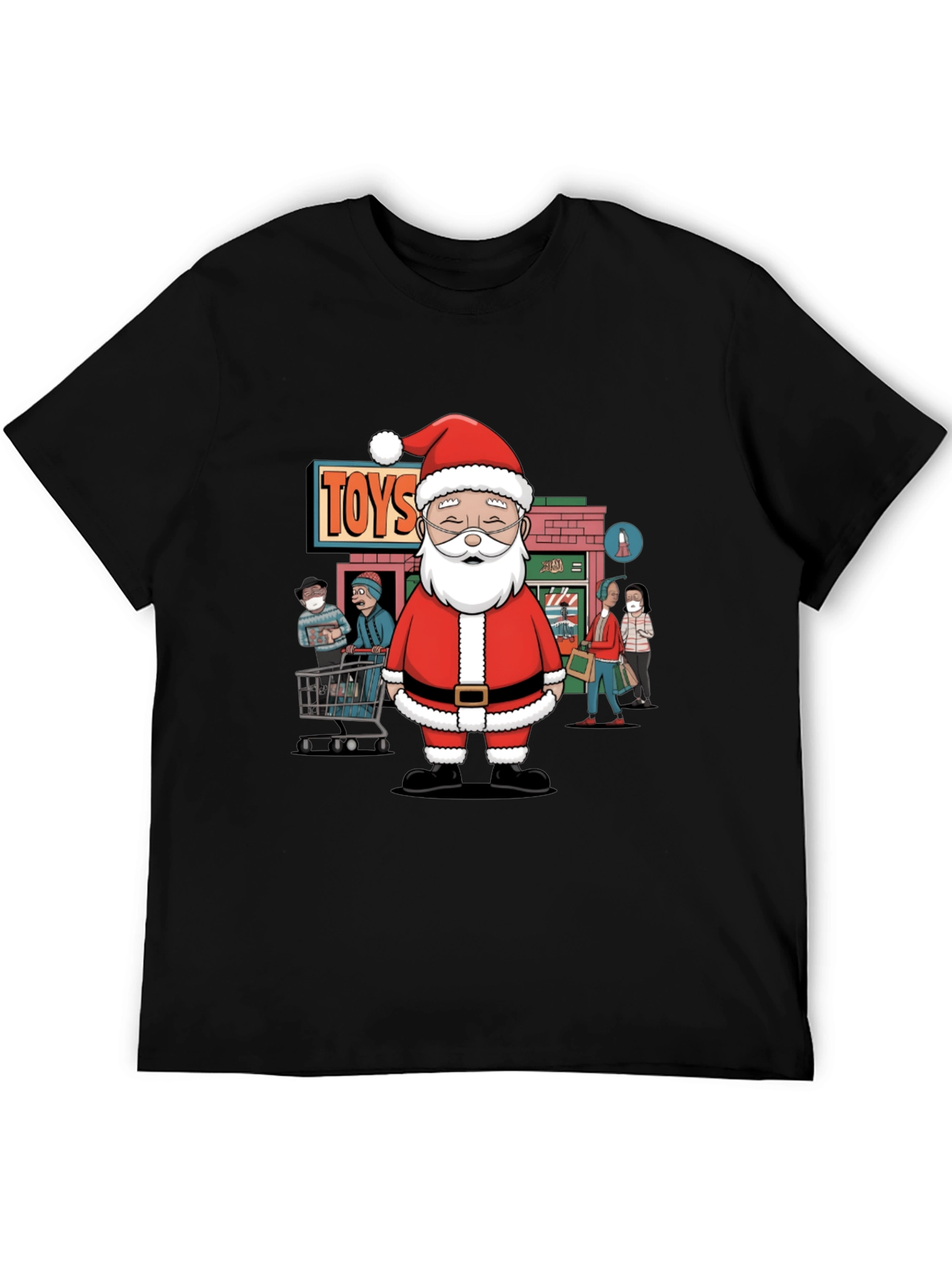 Santa Toyshop T-Shirt - Holiday Shopping Tee