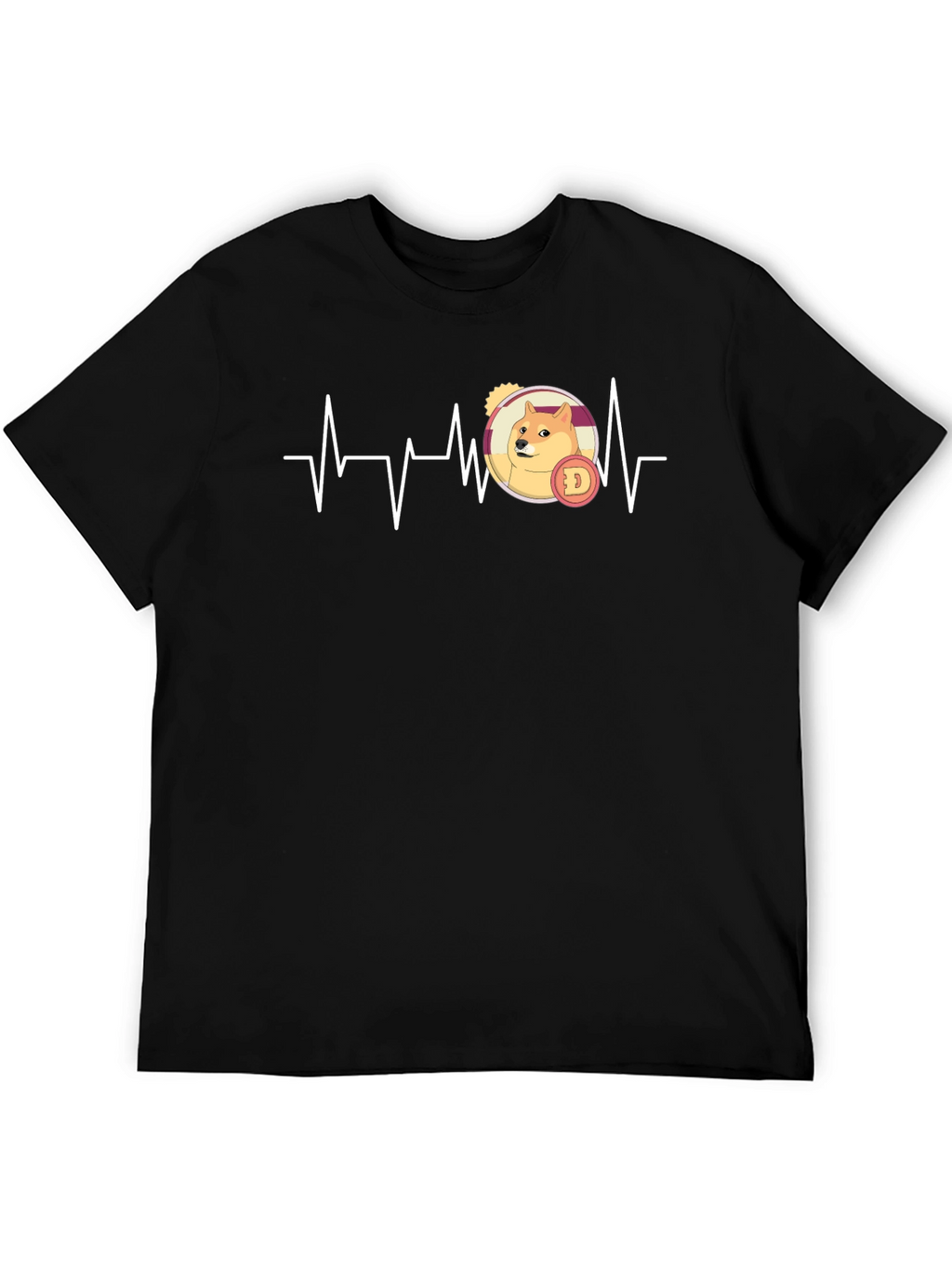 Doge Heartbeat T-Shirt - Crypto Lover Tee