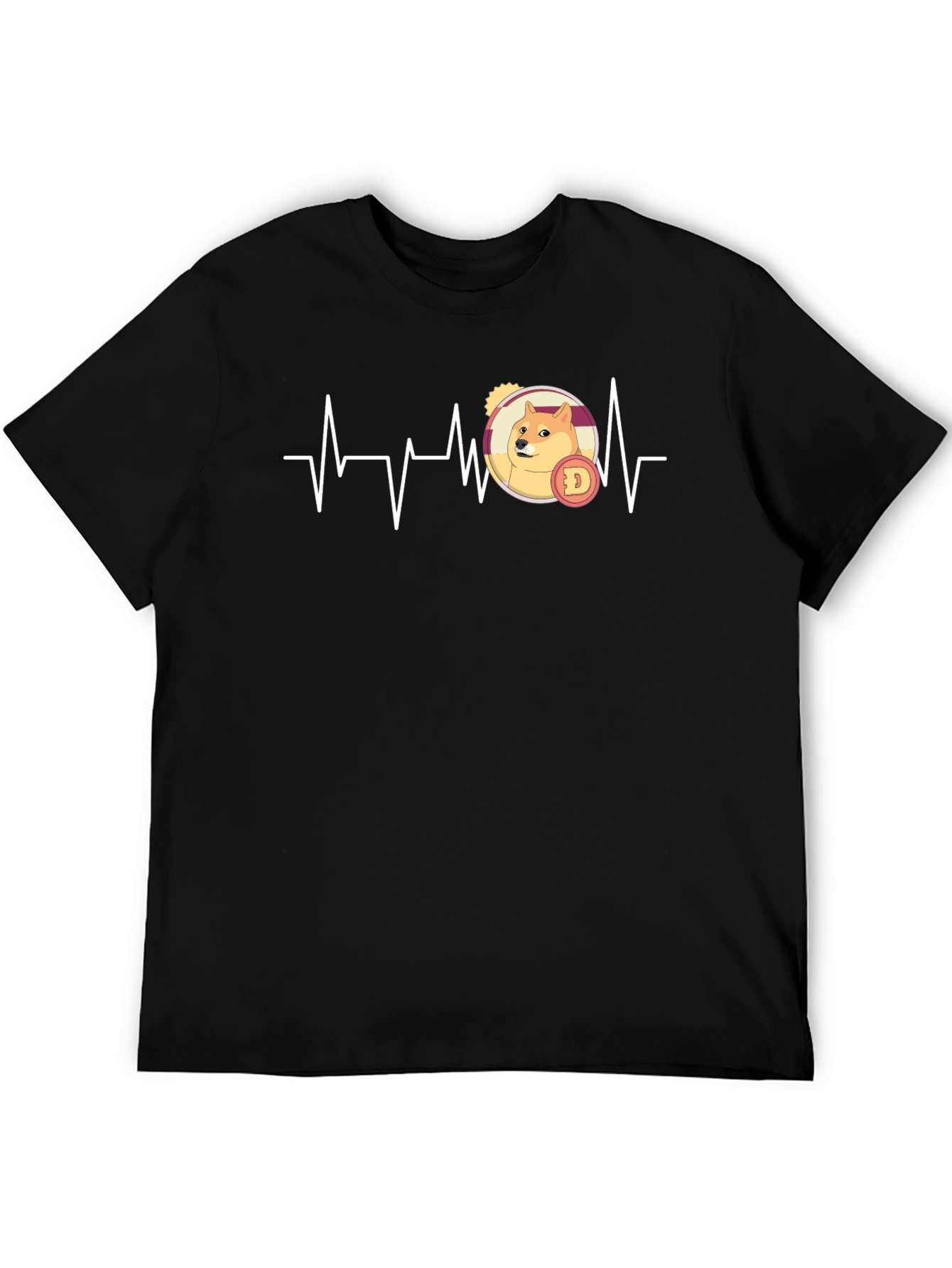 Doge Heartbeat T-Shirt - Crypto Lover Tee