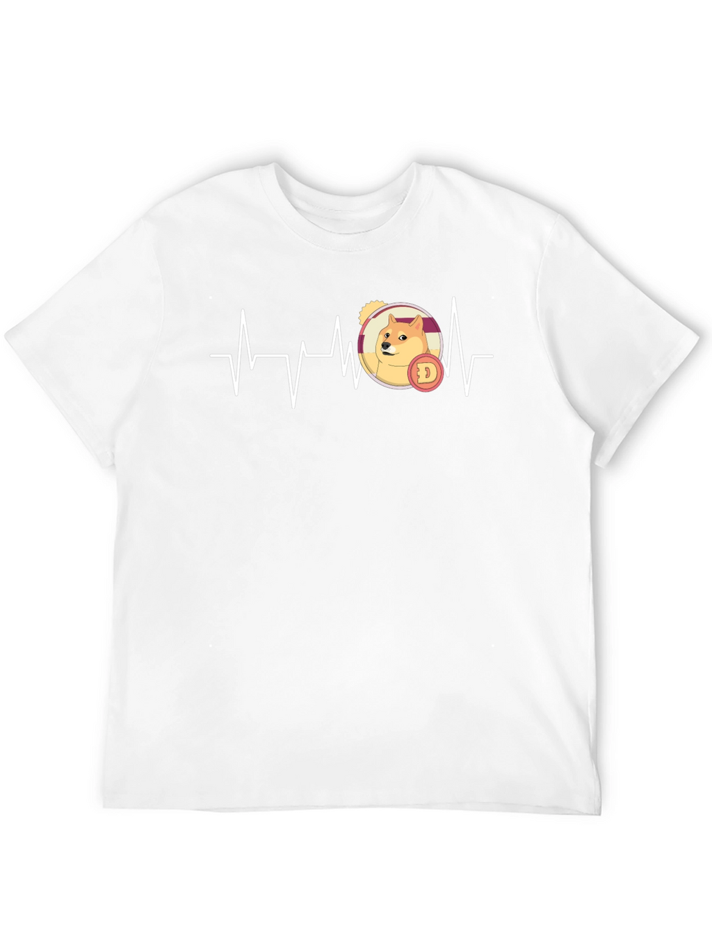 Doge Heartbeat T-Shirt - Crypto Lover Tee