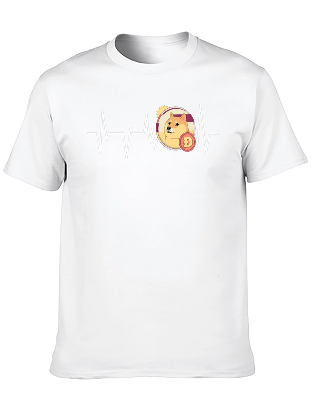 Doge Heartbeat T-Shirt - Crypto Lover Tee
