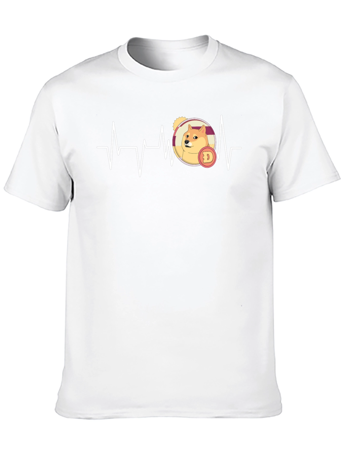 Doge Heartbeat T-Shirt - Crypto Lover Tee