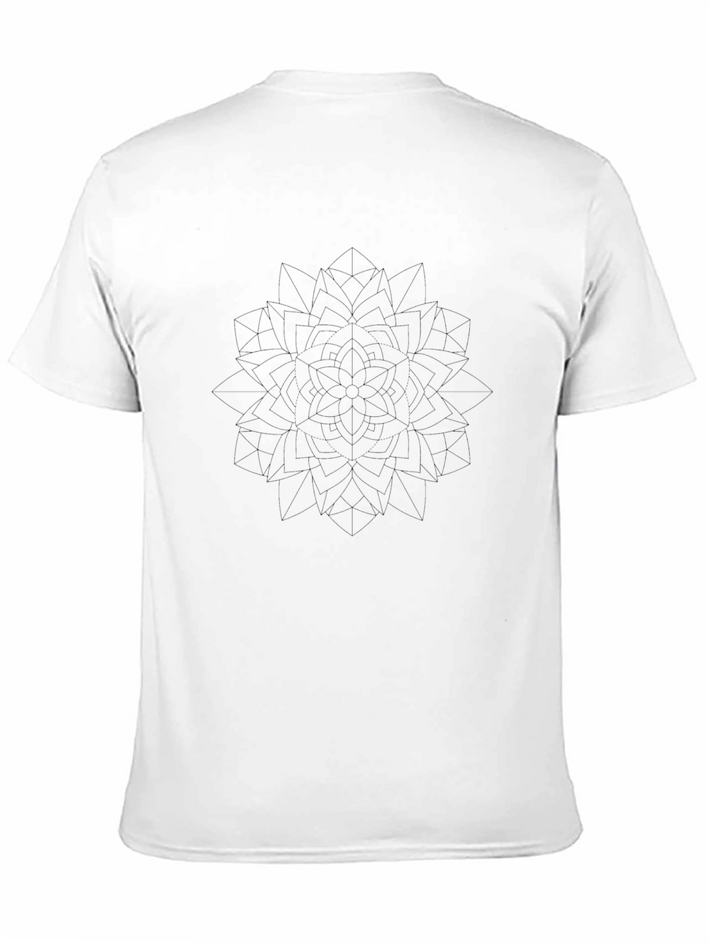 Geometric Mandala Print Black T-Shirt