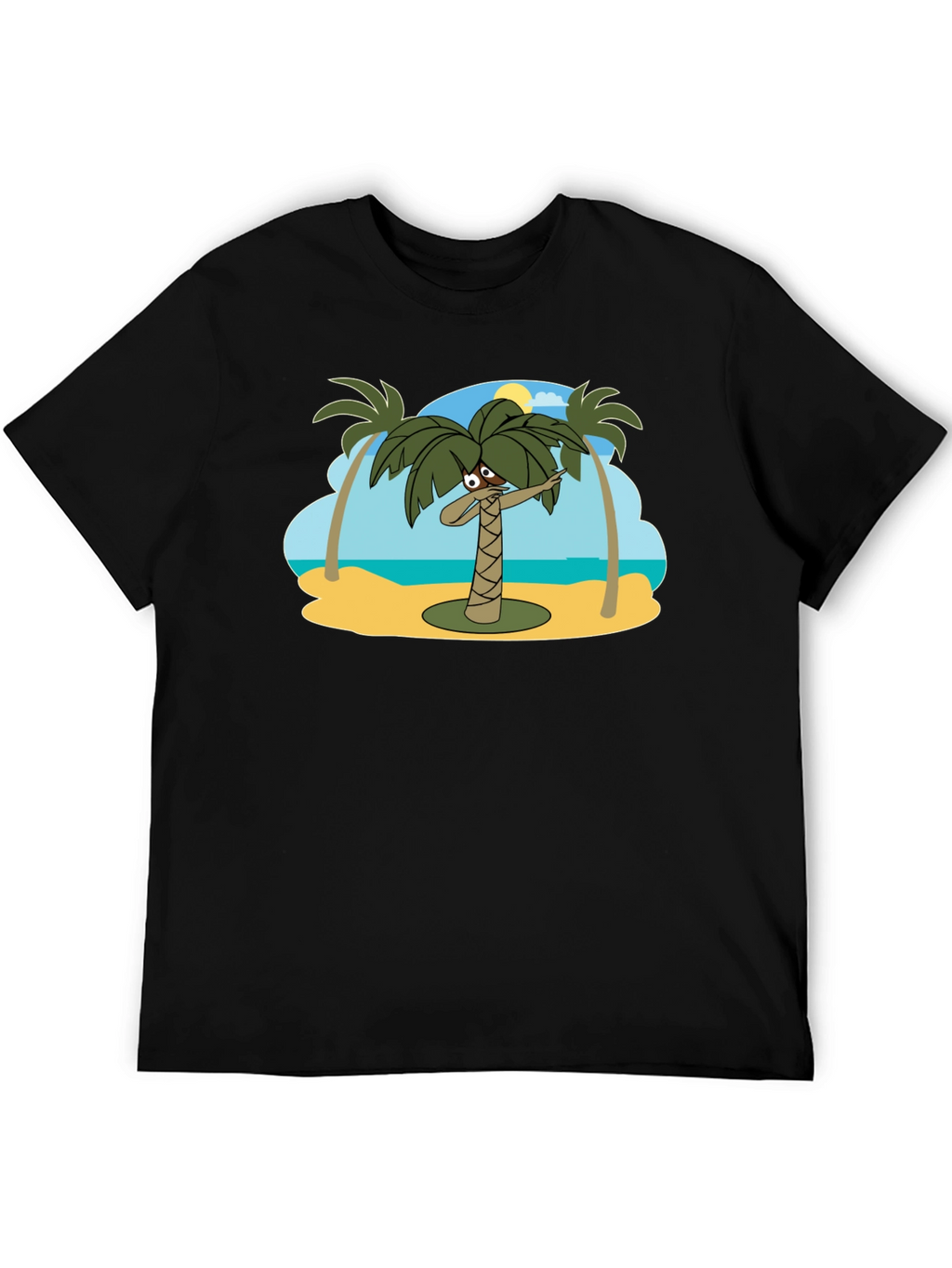 Dabbing Palm Tree Black T-Shirt