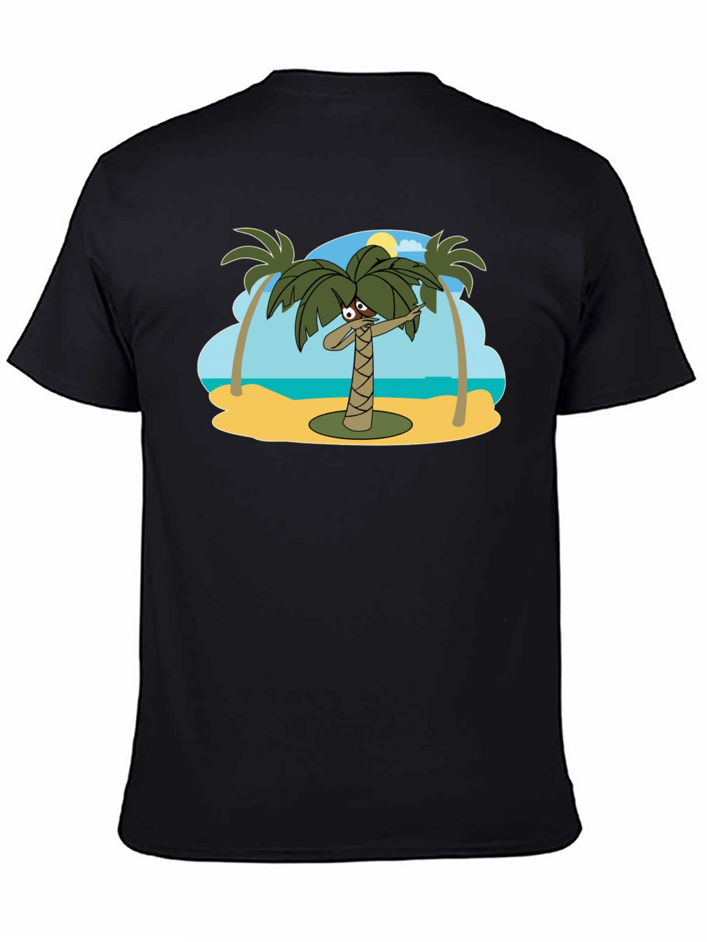 Dabbing Palm Tree Black T-Shirt