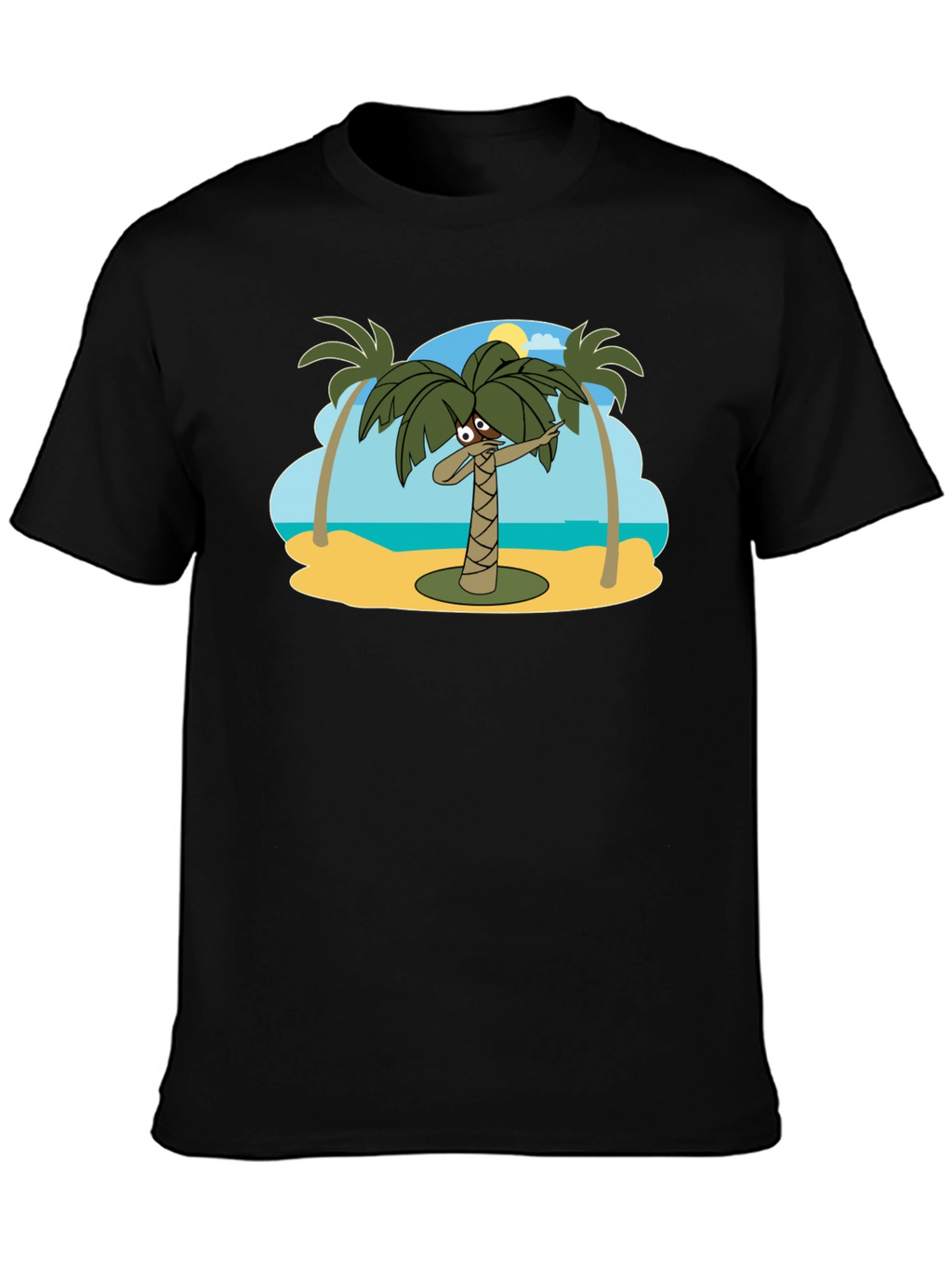 Dabbing Palm Tree Black T-Shirt