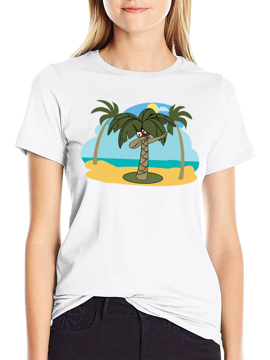 Dabbing Palm Tree Black T-Shirt