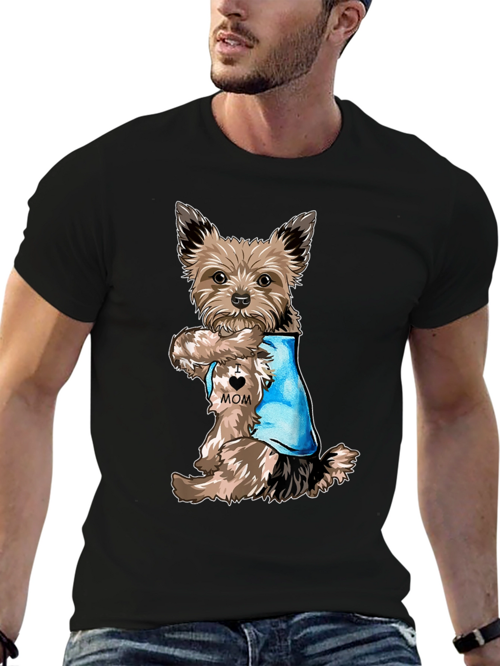 Yorkie Mom Tattoo T-Shirt - Dog Lover Tee