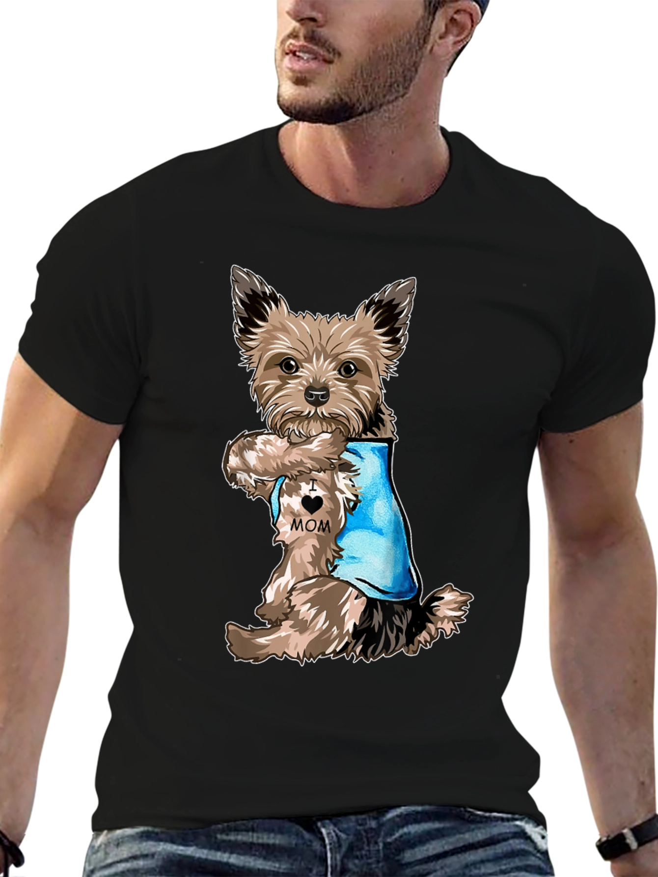 Yorkie Mom Tattoo T-Shirt - Dog Lover Tee