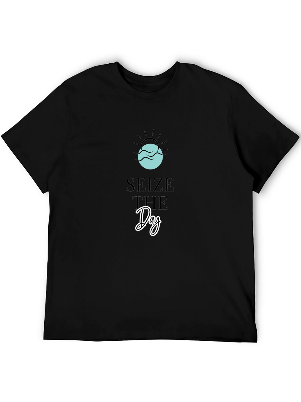 Seize The Day Graphic Tee - Soft Black T-Shirt
