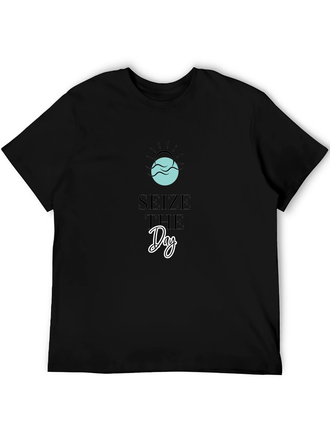 Seize The Day Graphic Tee - Soft Black T-Shirt