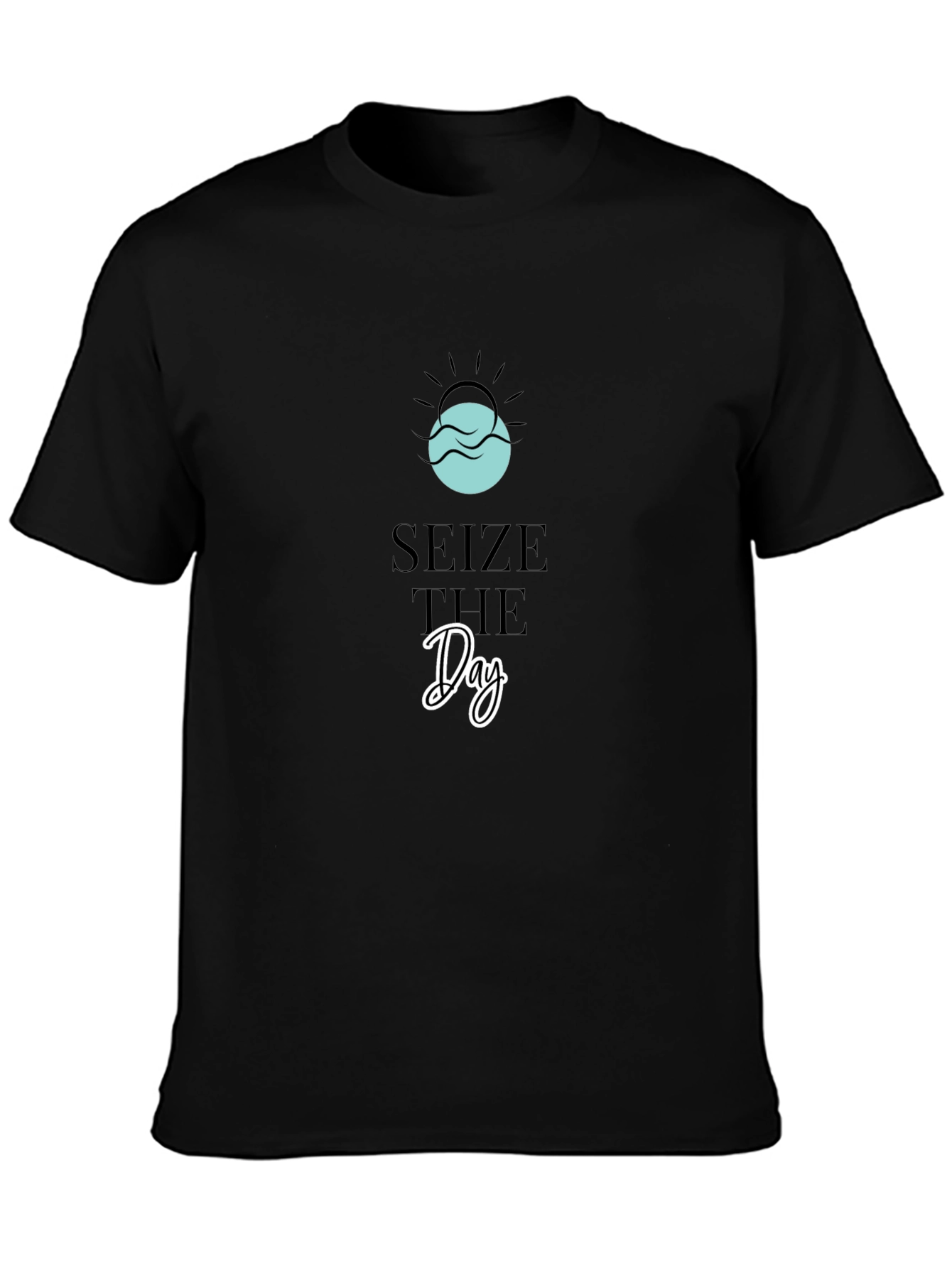 Seize The Day Graphic Tee - Soft Black T-Shirt