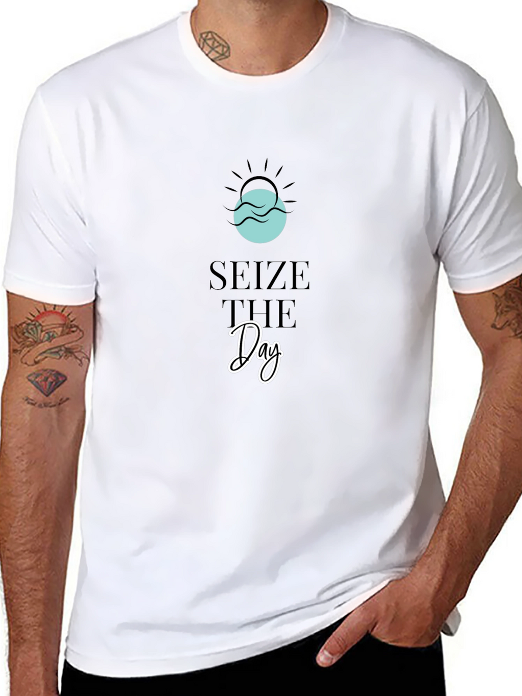 Seize The Day Graphic Tee - Soft Black T-Shirt