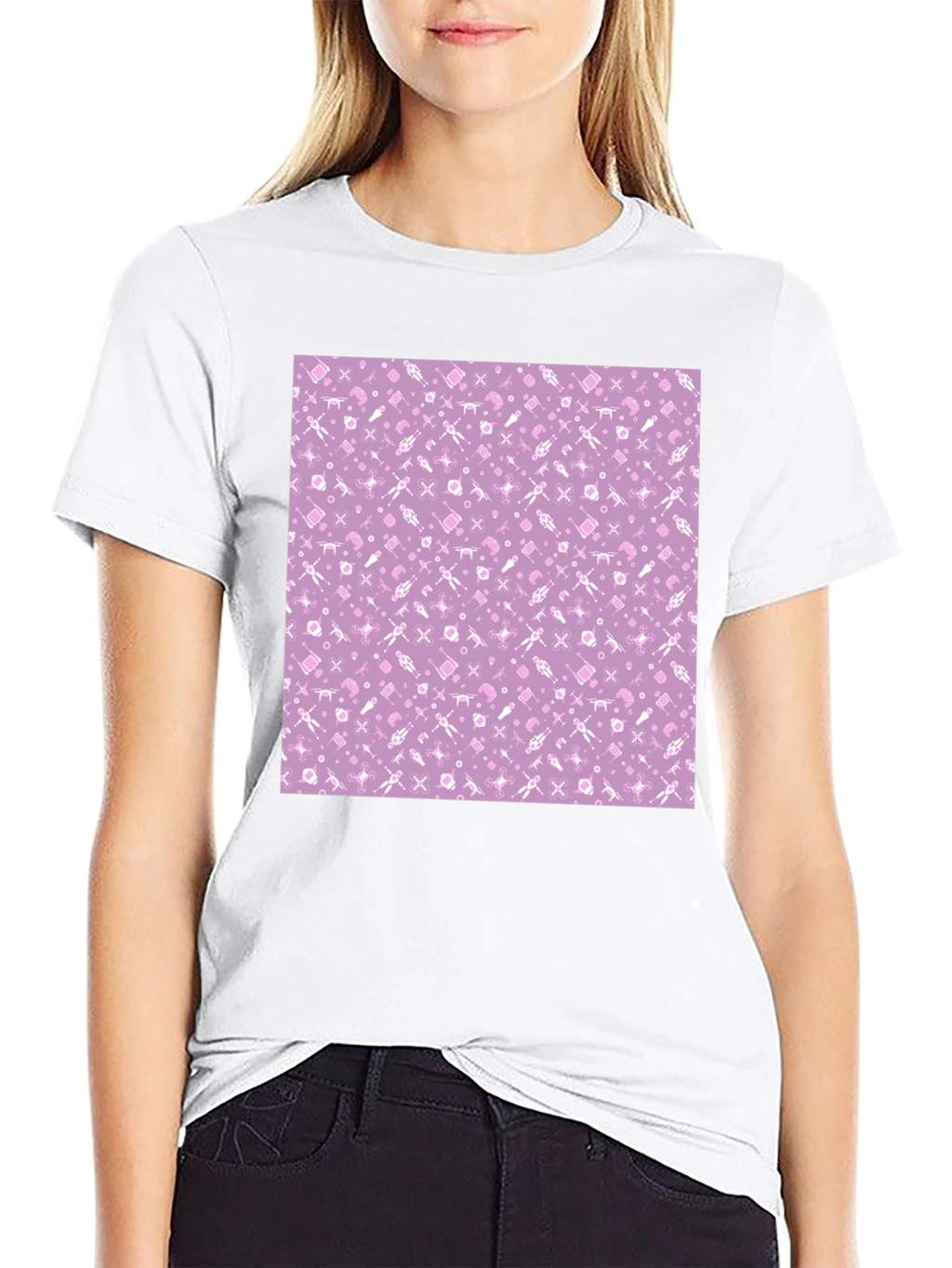 Lilac Patterned T-Shirt