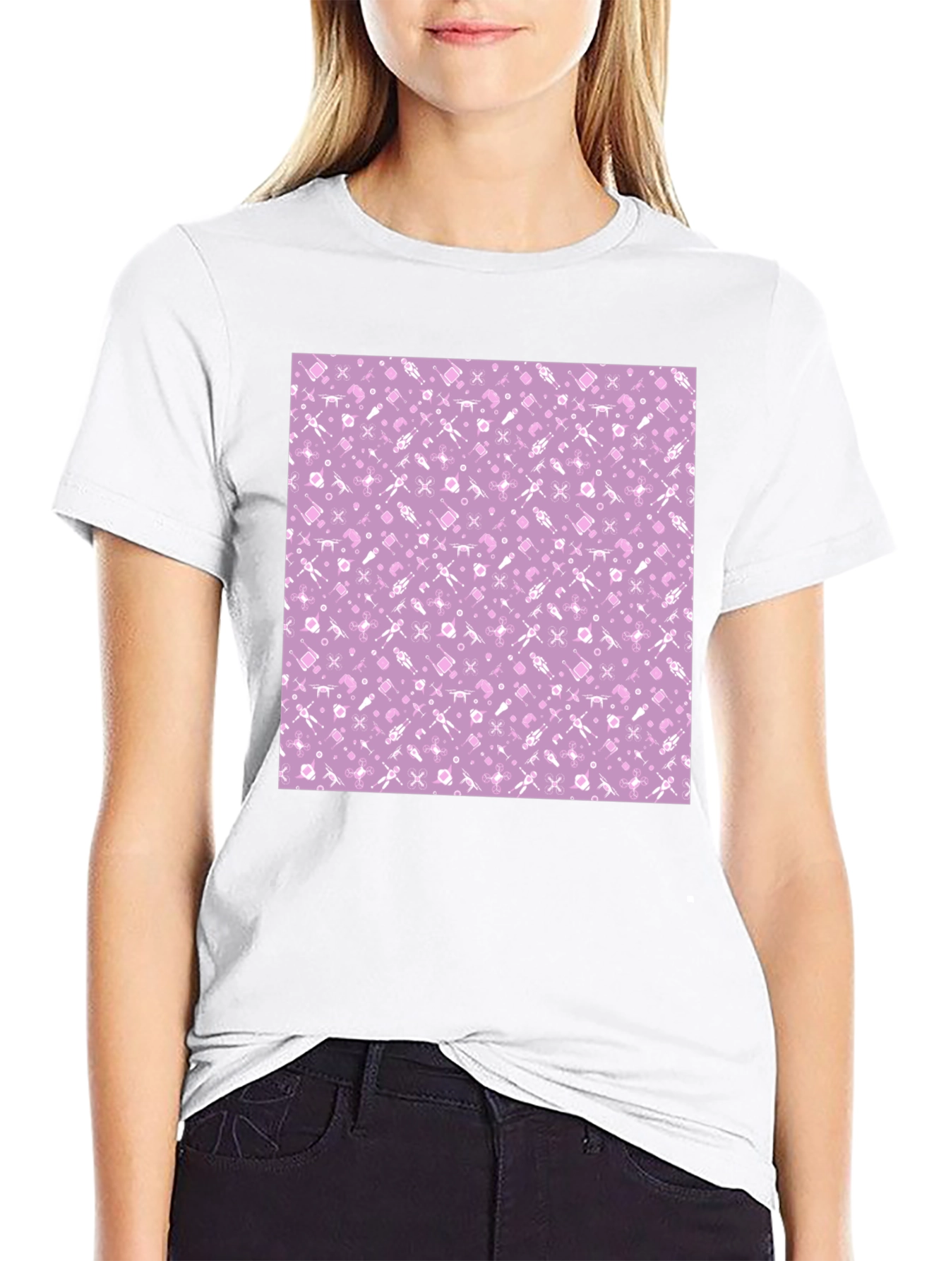 Lilac Patterned T-Shirt