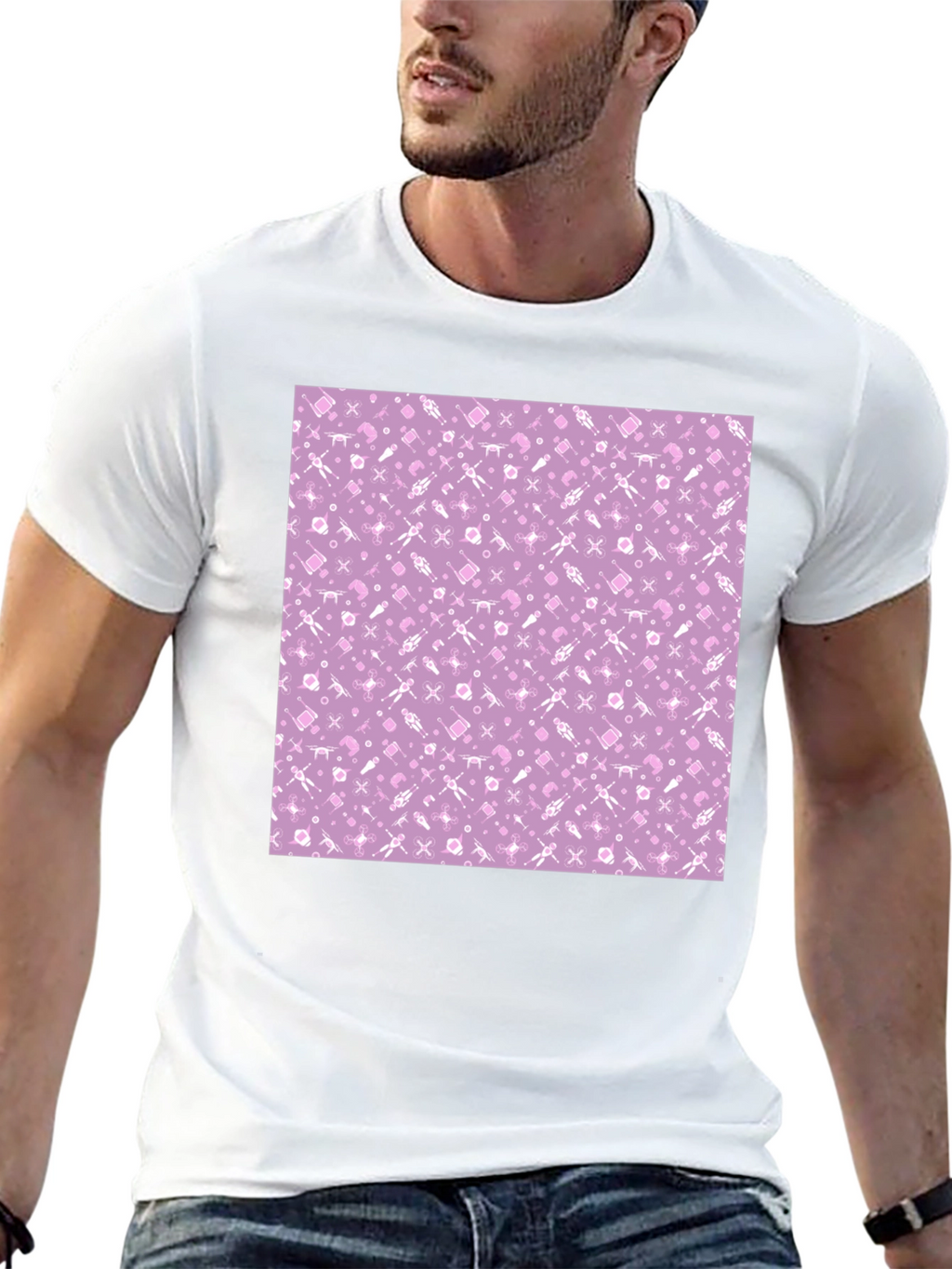 Lilac Patterned T-Shirt