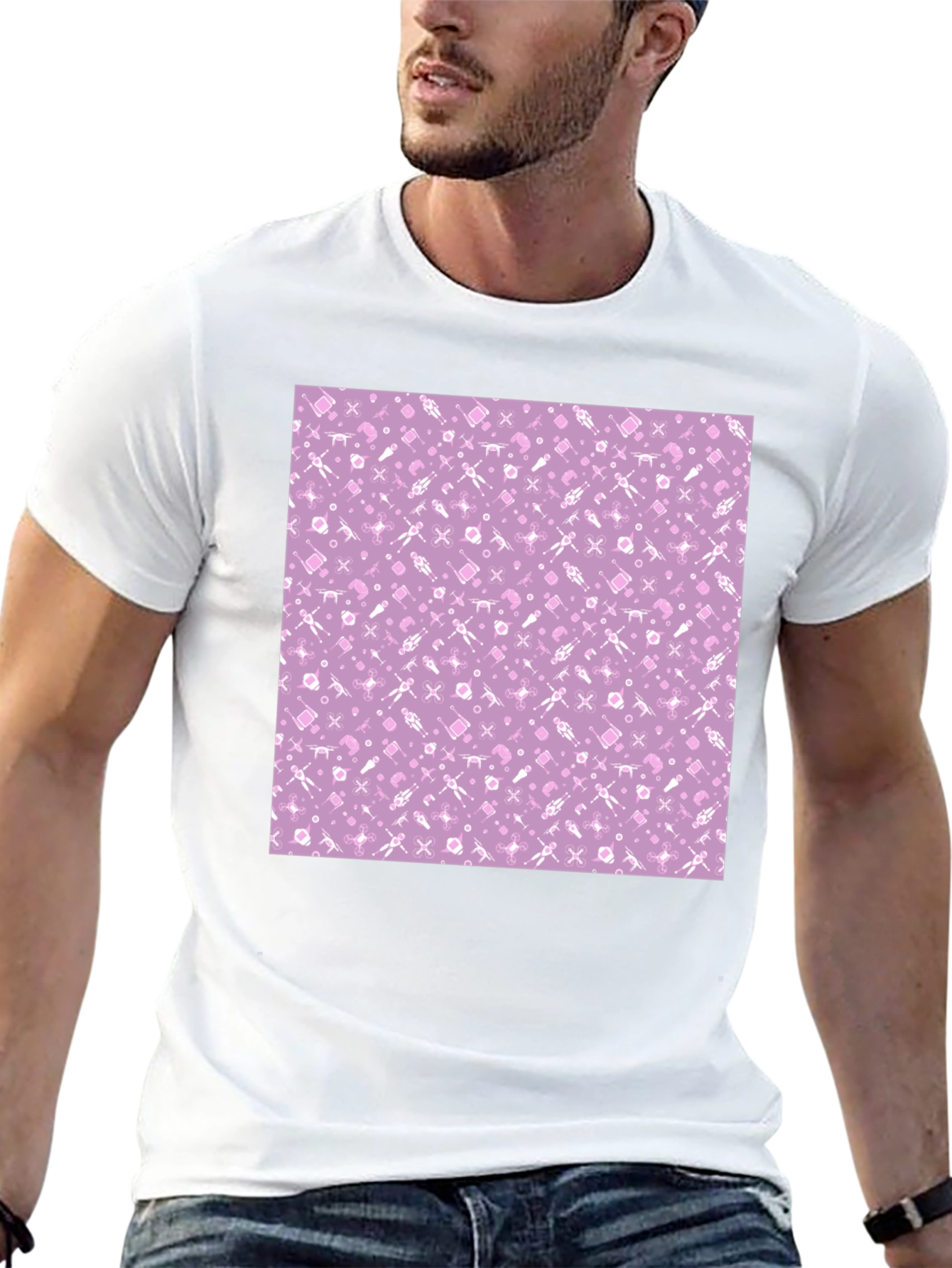Lilac Patterned T-Shirt