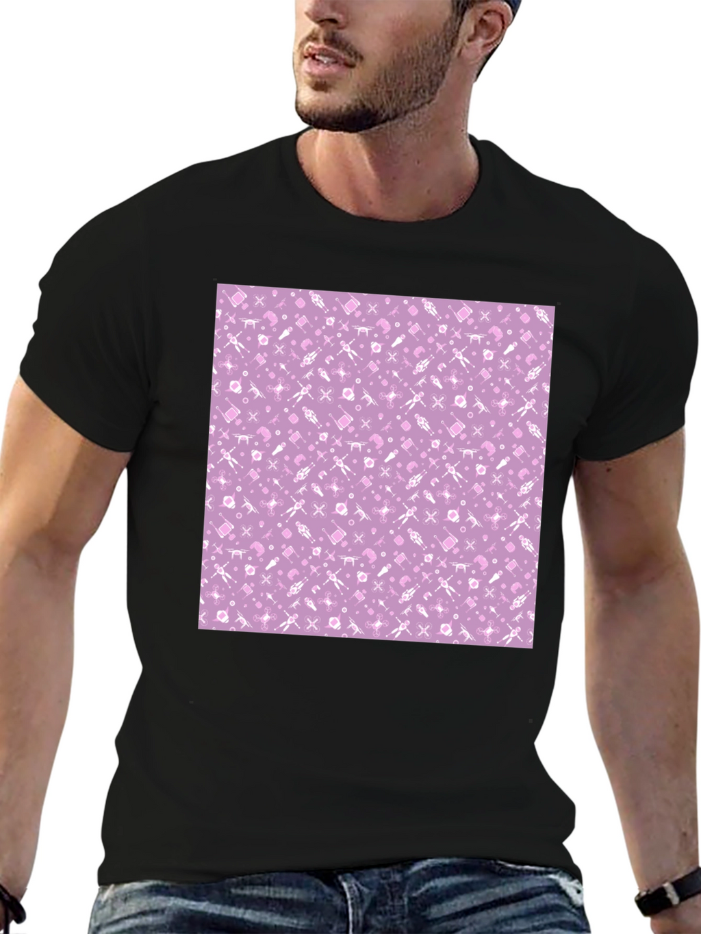 Lilac Patterned T-Shirt
