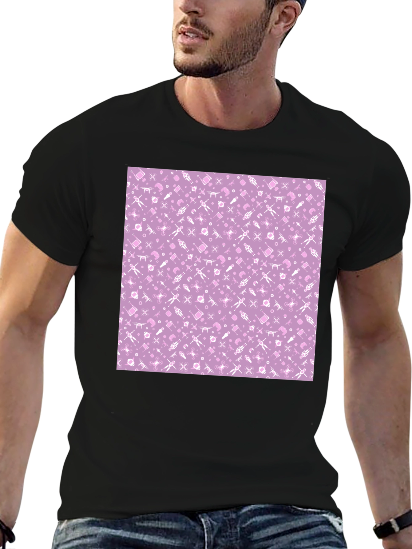Lilac Patterned T-Shirt