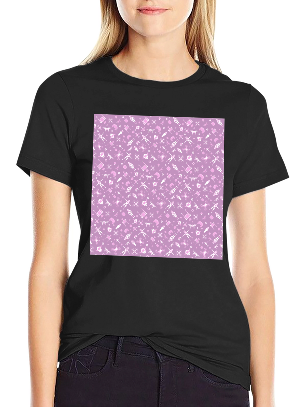 Lilac Patterned T-Shirt