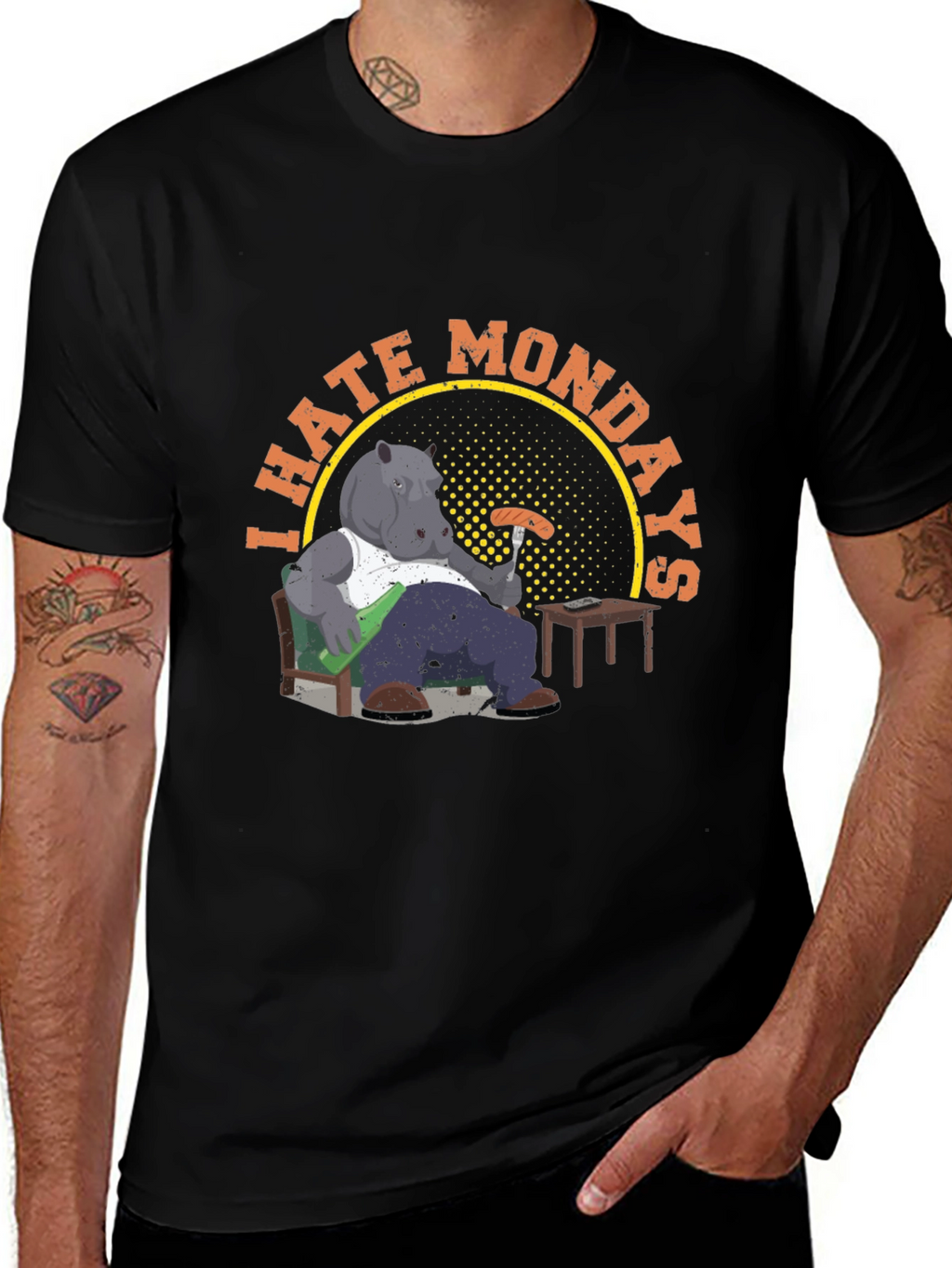 I Hate Mondays Hippo T-Shirt