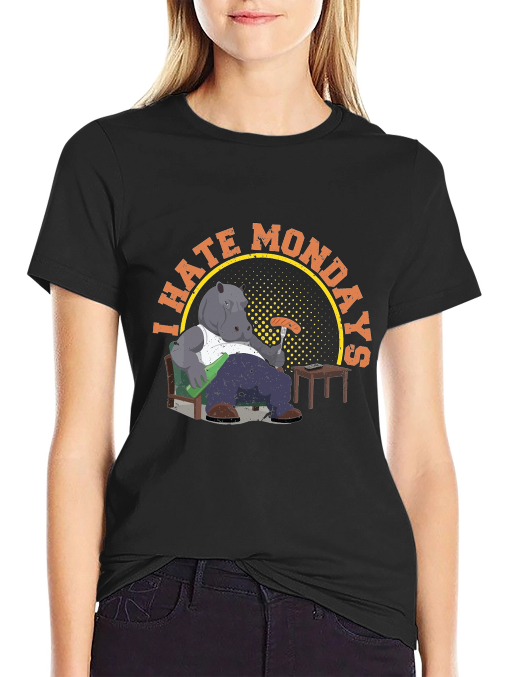 I Hate Mondays Hippo T-Shirt