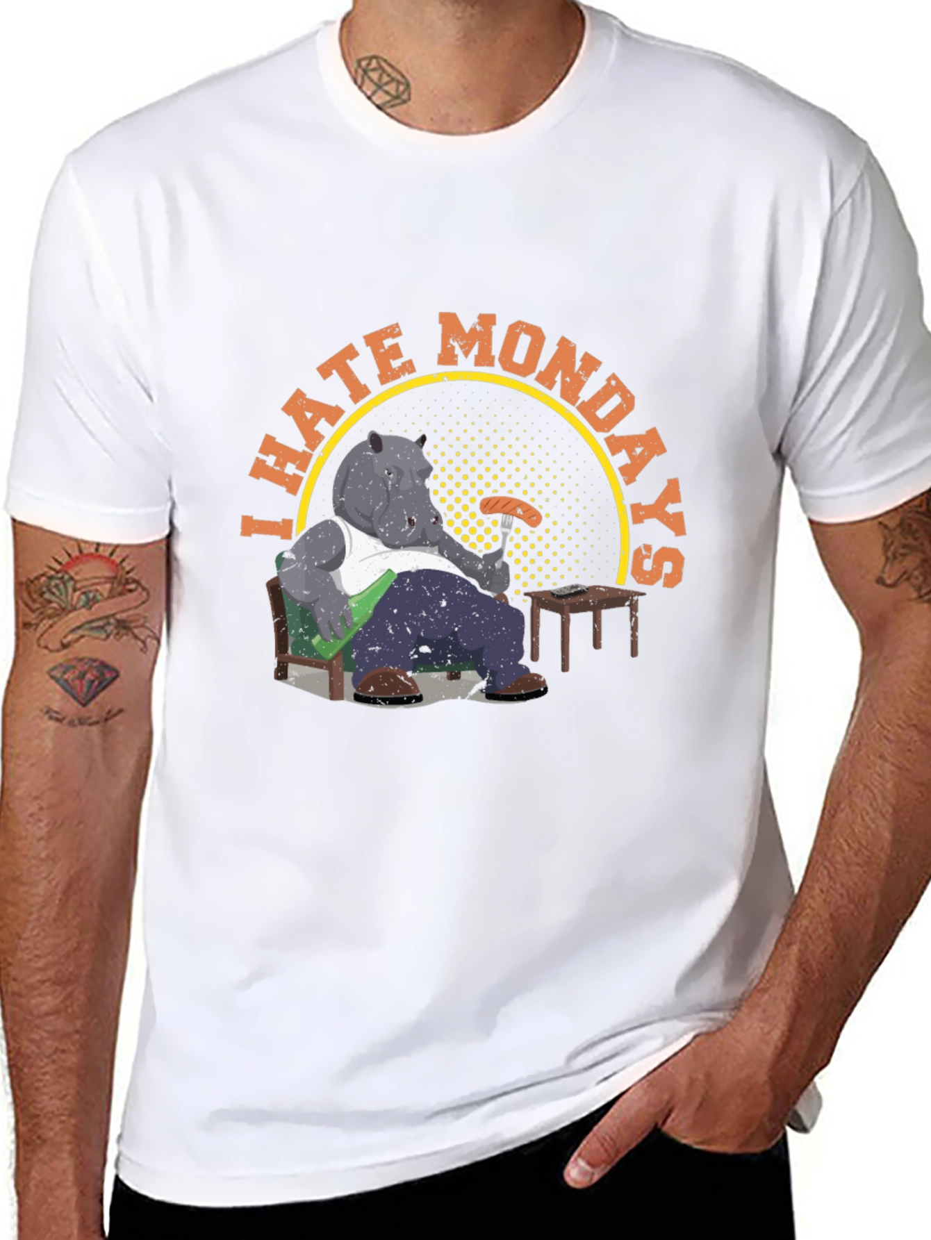 I Hate Mondays Hippo T-Shirt