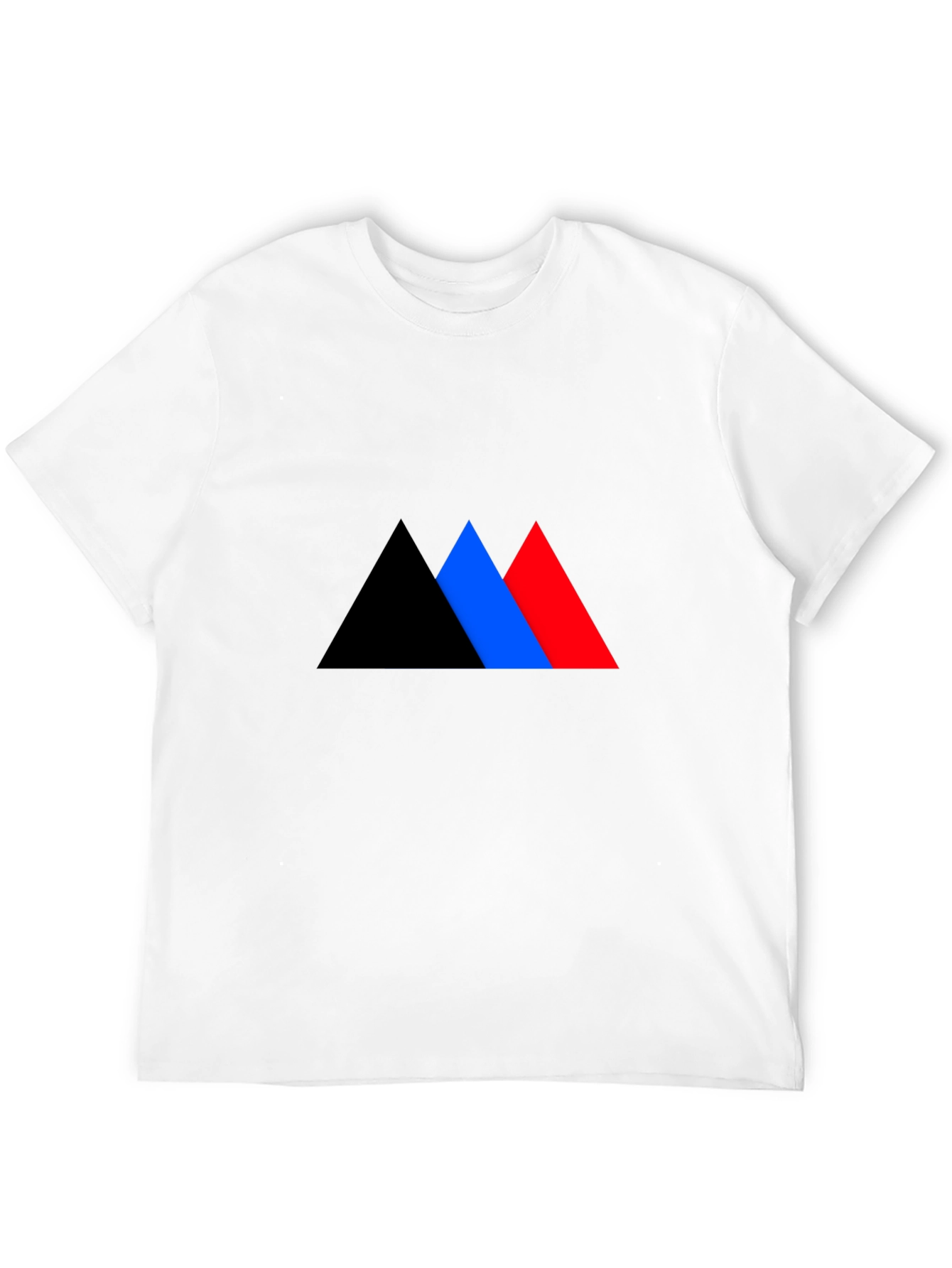 Geometric Triangle Graphic Tee - Bold Style