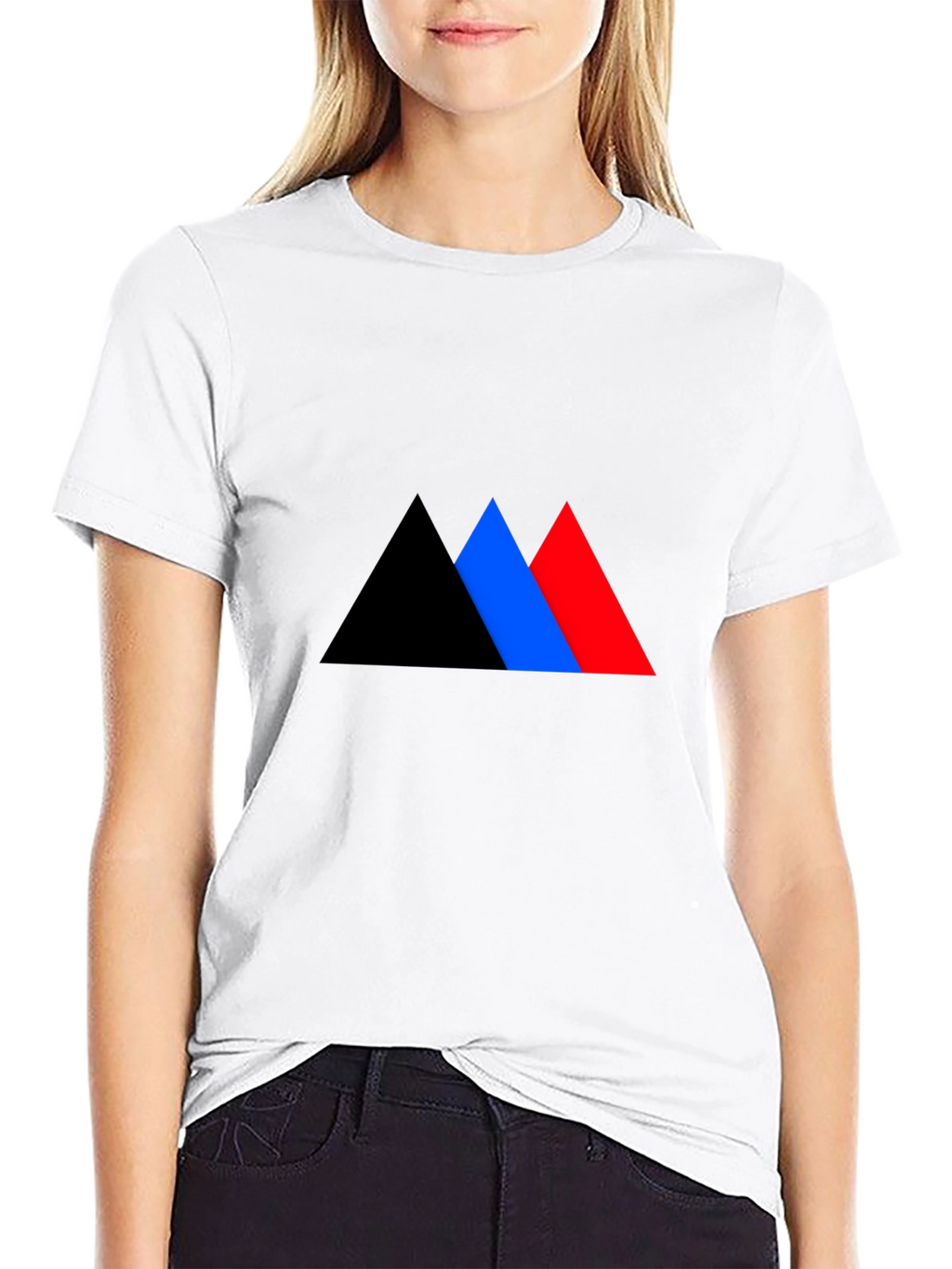 Geometric Triangle Graphic Tee - Bold Style