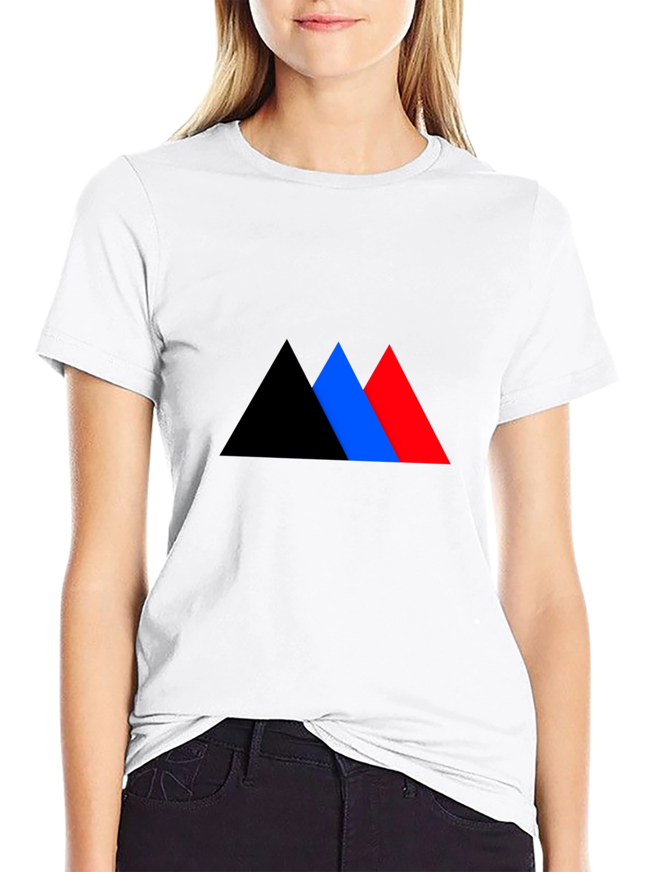 Geometric Triangle Graphic Tee - Bold Style