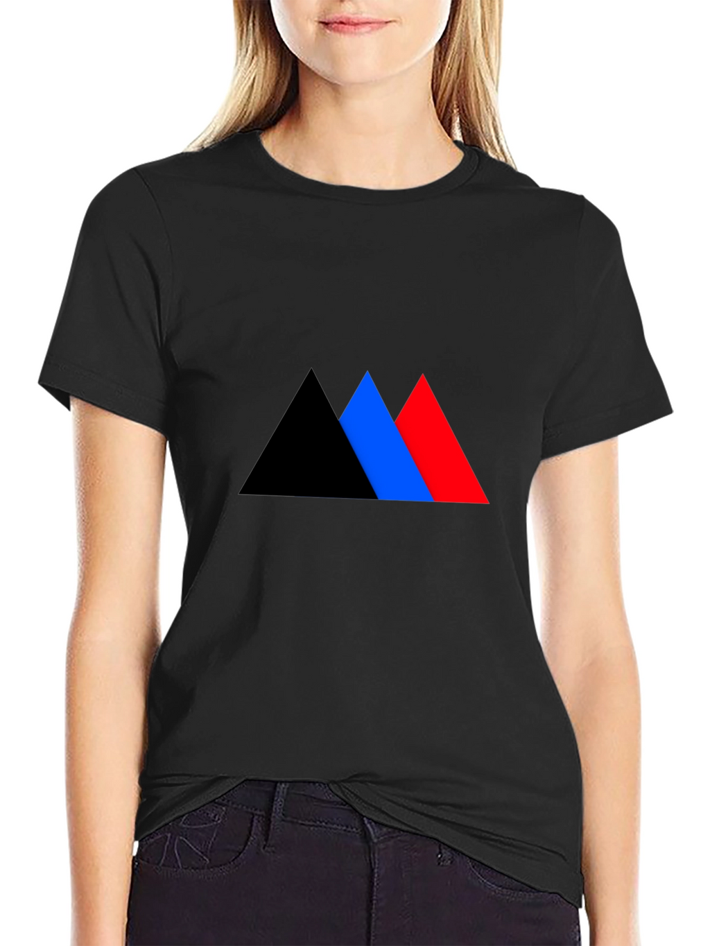 Geometric Triangle Graphic Tee - Bold Style