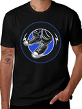 Cool Kicks Graphic Tee - Black Cotton Blend