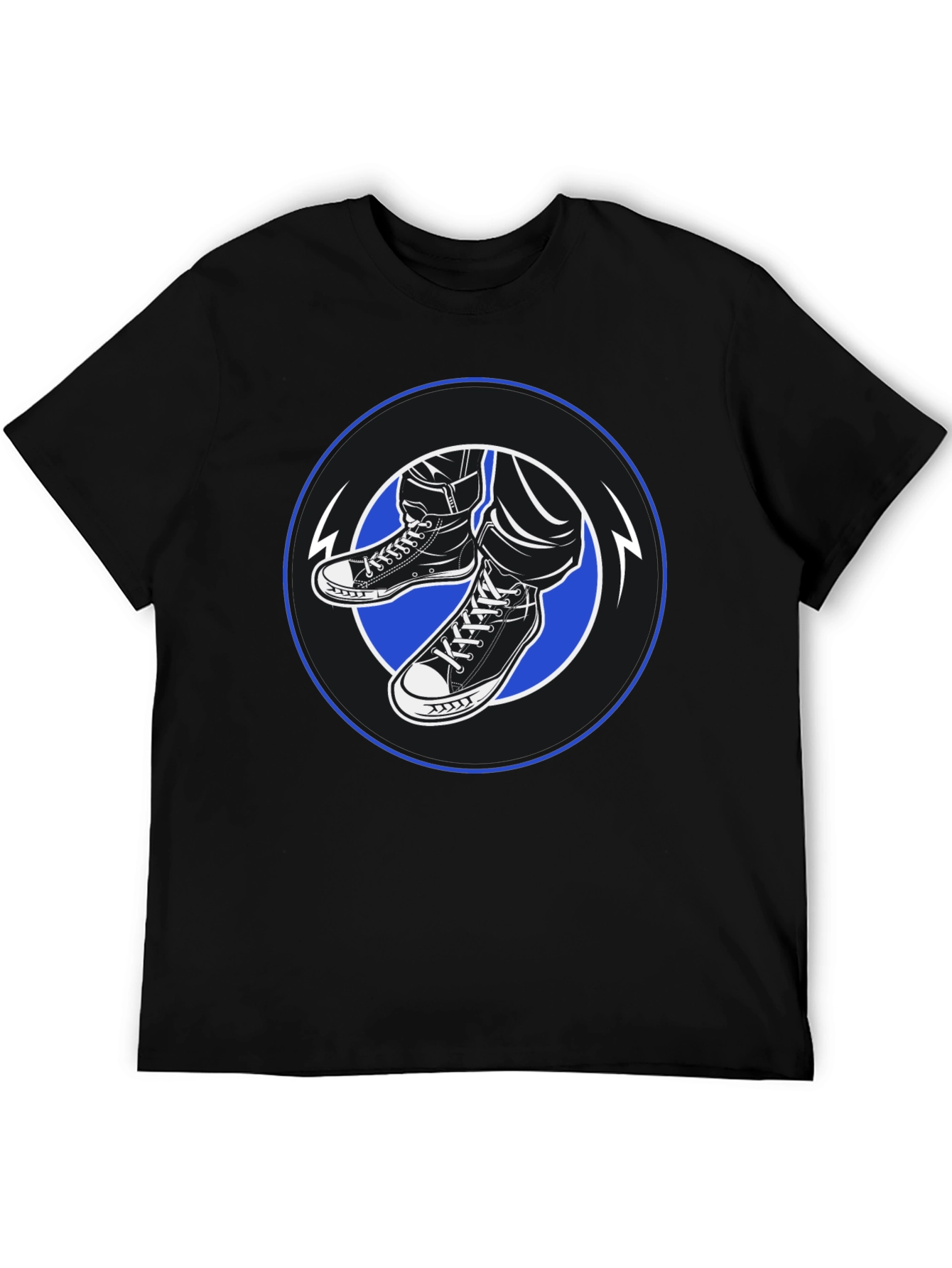 Cool Kicks Graphic Tee - Black Cotton Blend