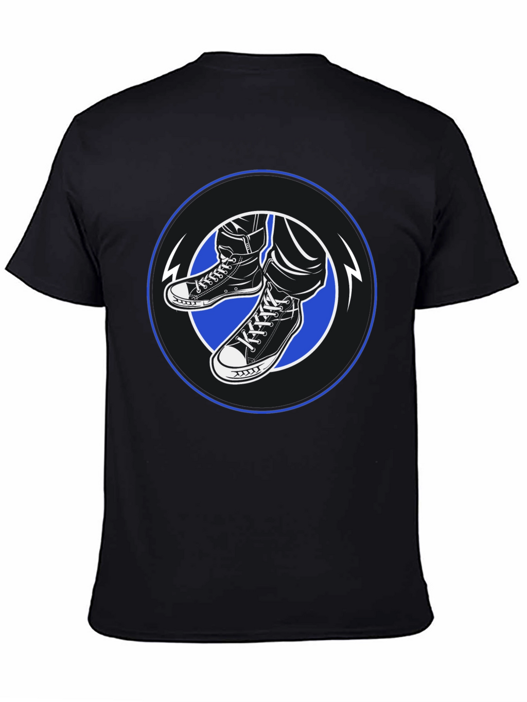 Cool Kicks Graphic Tee - Black Cotton Blend