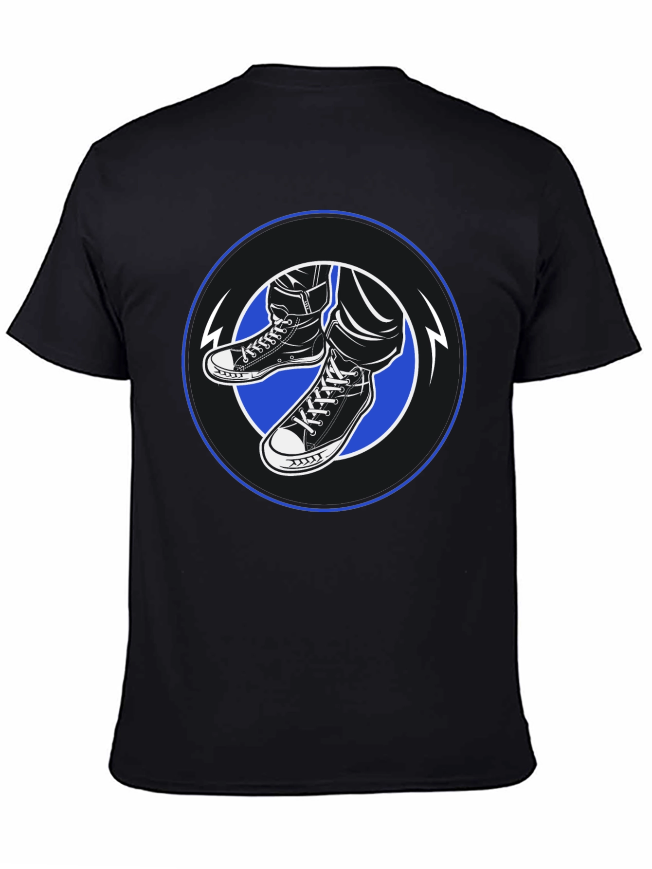 Cool Kicks Graphic Tee - Black Cotton Blend